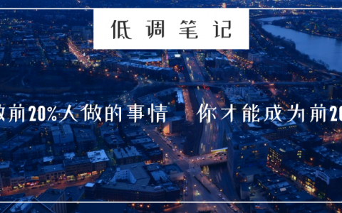 低调：做前20%人做的事，你才能成为前20%