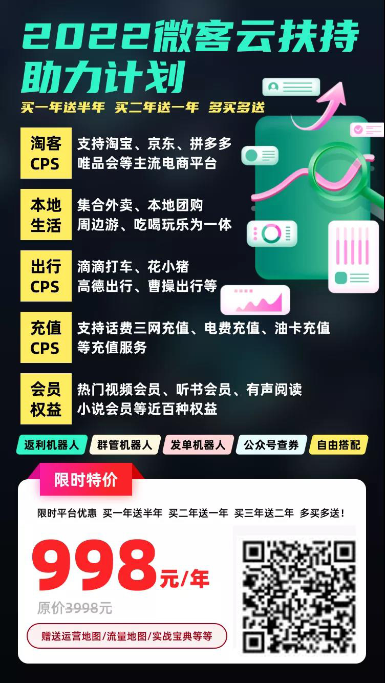 微客云多重变现系统2022扶持计划