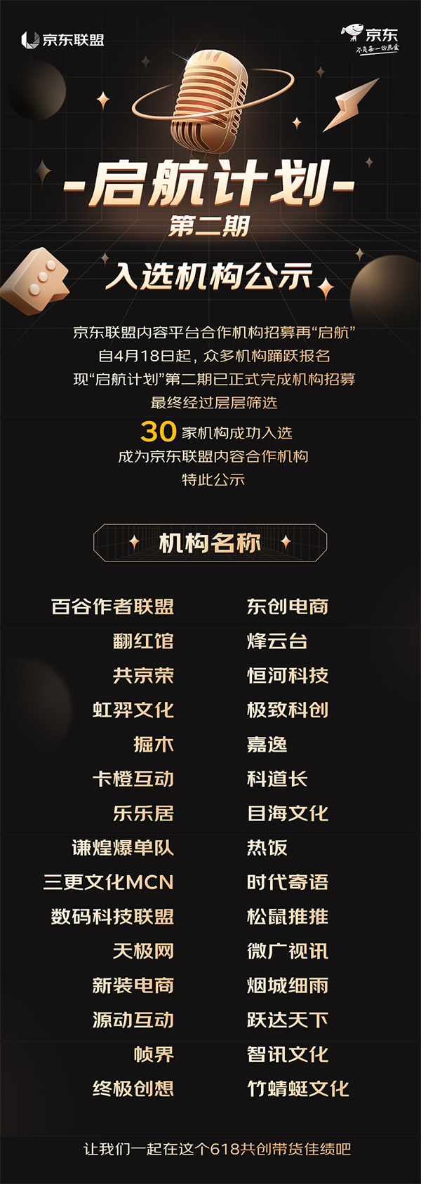 启航计划| 京东联盟内容平台第二期入选机构公式