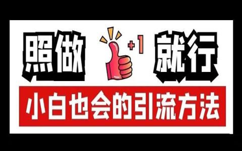 小白0基础也可以用的引流方法！