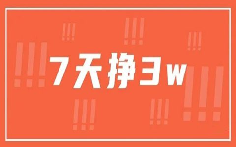 7天挣3万的机会