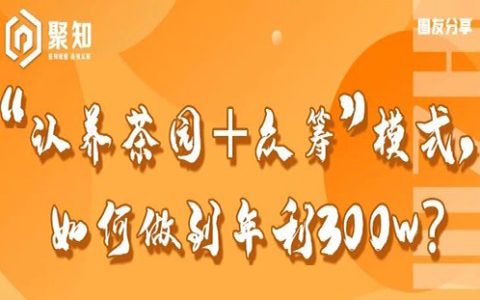 “认养茶园＋众筹”模式，如何做到年利300w。