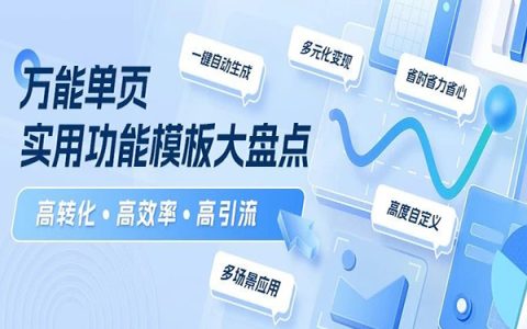 推荐万能淘客单页4款免费实用模板，助您推广一路“狂飙”！