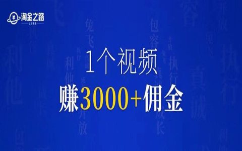 一个视频赚3000+佣金，淘金小透明怎么做到？