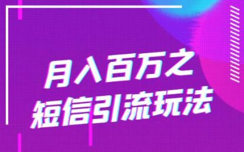 月入百万之短信引流玩法