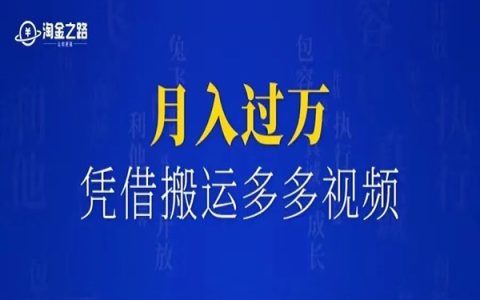 门槛低易上手，凭借搬运多多视频，让我月入过万
