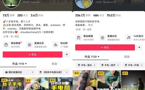 我在抖音卖手电筒，热销40W+