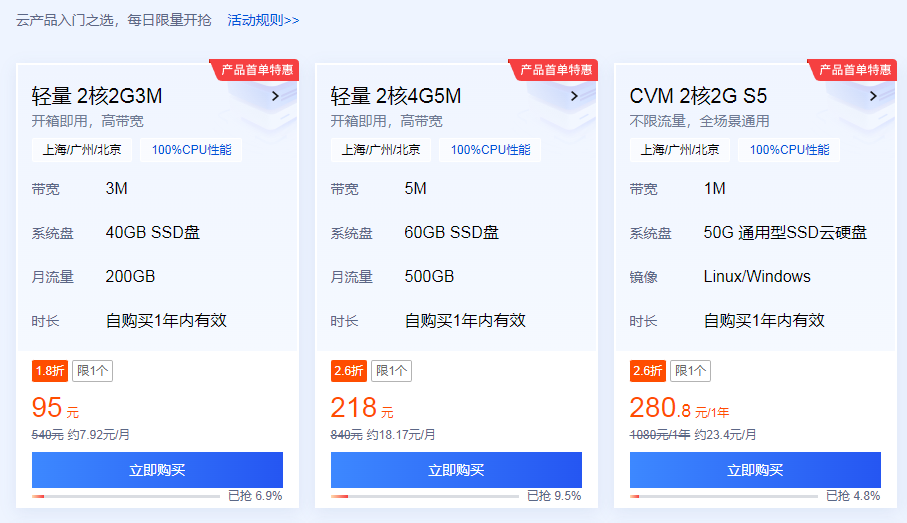 腾讯云恢复新用户资格方法