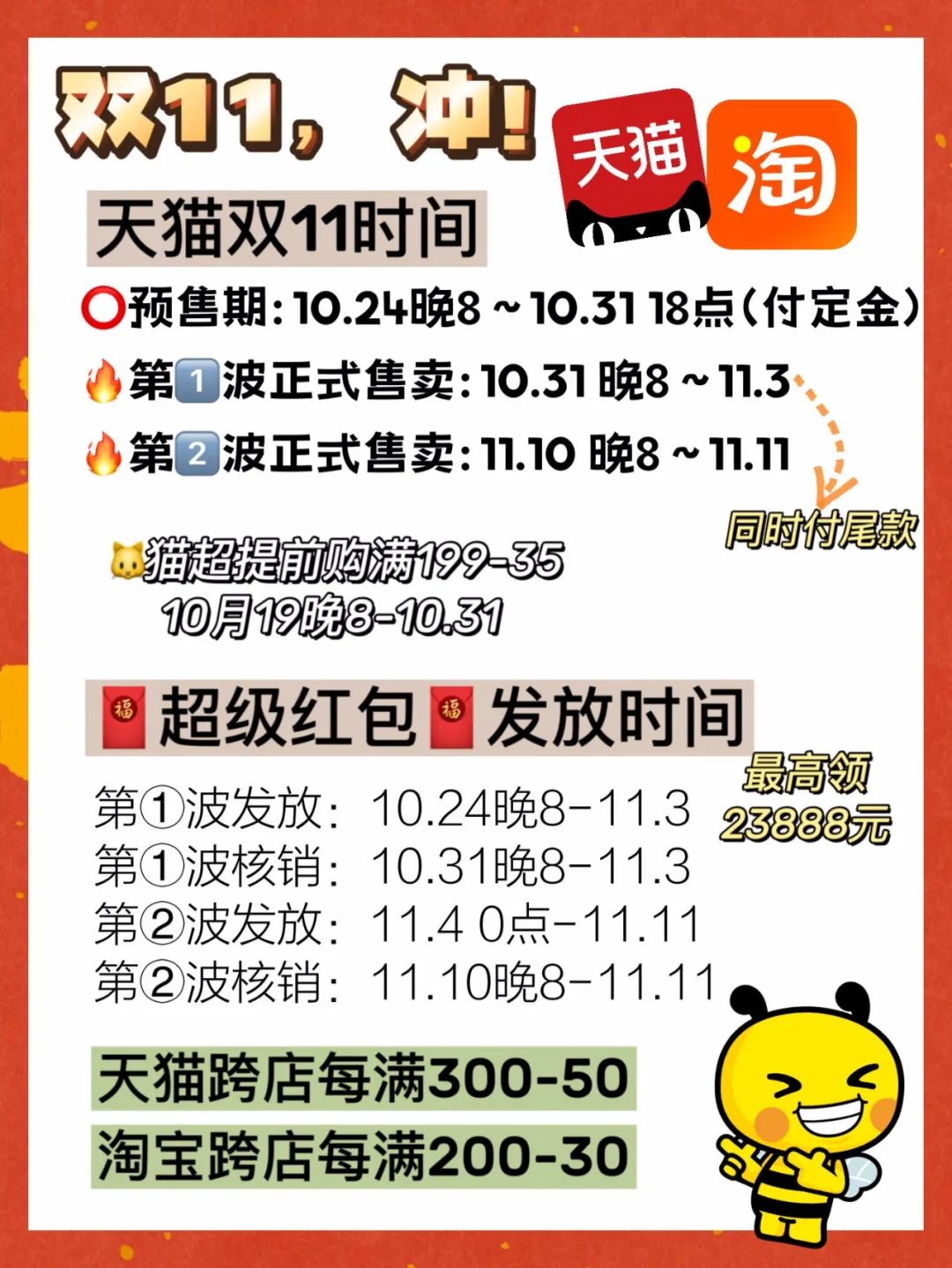 收好，双十一淘系节点！