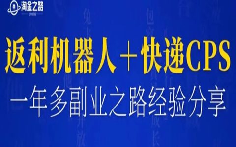 魔都程序员一年多副业之路经验分享，返利机器人和快递cps从0到月入三万