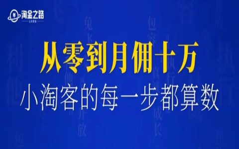 从0-1摸索月佣10W，小淘客的每一步都算数
