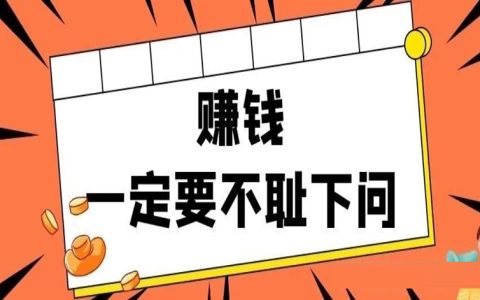 在互联网赚钱，为什么要不耻下问？