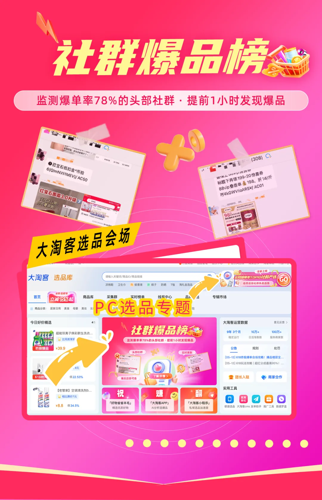 社群爆品榜全新上线 | 监测爆单率78%的头部社群，提前1小时发现爆品！