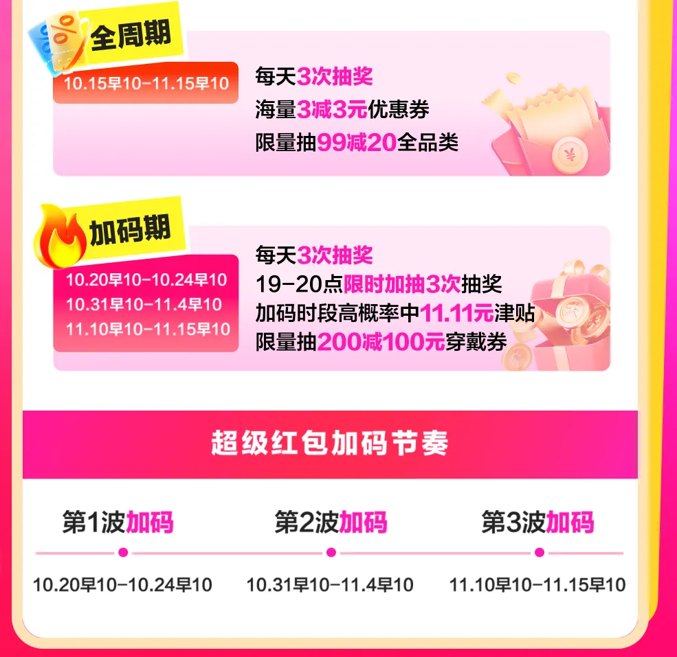 抽11.11元津贴！11.11特卖狂欢节活动攻略来啦！