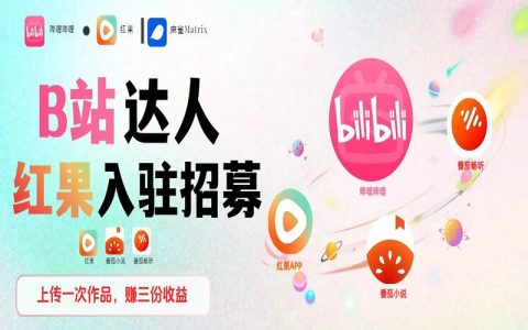 红果入驻再添新平台！B 站达人专属招募，一次上传赚 3 份收益