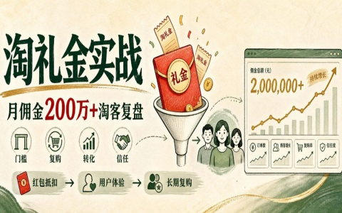 月佣金200万淘客，淘礼金运营经验万字复盘干货分享